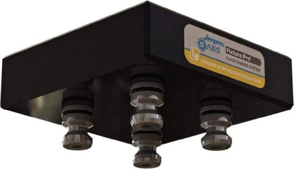 Jergens - 130mm Long x 130mm Wide x 35mm High Aluminum Fixture Plate - 35mm Plate Thickness - Industrial Tool & Supply