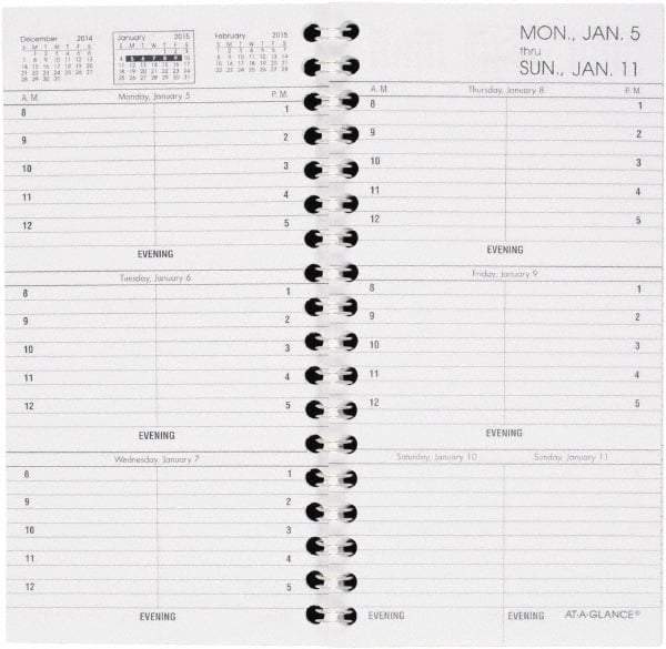 AT-A-GLANCE - 485 Sheet, 3-1/4 x 6-1/4", Weekly Appointment Refill - White - Industrial Tool & Supply