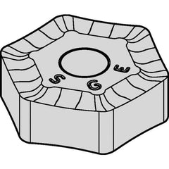 Kennametal - HNHX5355 GE Grade KC514M Carbide Milling Insert - TiAlN Finish, 0.219" Thick, 0.638" Inscribed Circle, 2mm Corner Radius - Industrial Tool & Supply
