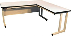 Proline - 72 Wide x 30" Deep x 30" High, Static Dissipative Workbench - Fixed Legs With Adjustable Height Glides, Beige - Industrial Tool & Supply