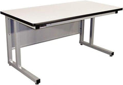 Proline - 60 Wide x 30" Deep x 30" High, Static Dissipative Workbench - Fixed Legs With Adjustable Height Glides, Gray - Industrial Tool & Supply