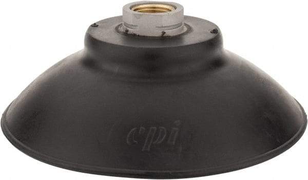 De-Sta-Co - 3/8 NPT Female Port, Flat, Vertical Vacuum Pad - Nitrile - Industrial Tool & Supply