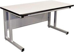 Proline - 72 Wide x 30" Deep x 30" High, Static Dissipative Workbench - Fixed Legs With Adjustable Height Glides, Gray - Industrial Tool & Supply