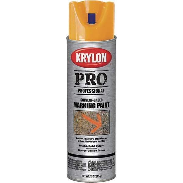 Krylon - 15 fl oz Orange Marking Paint - Solvent Base Formula - Industrial Tool & Supply