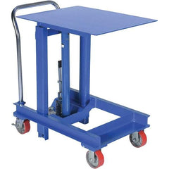 Vestil - 2,000 Lb Capacity Manual Post Lift Table - 36" to 60" Lift Height, 30" Platform Length x 24" Platform Width - Industrial Tool & Supply