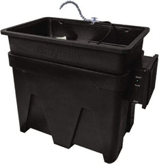 Graymills - Free Standing Water-Based Parts Washer - 30 Gal Max Operating Capacity, HDPE Tank, 43" Long - Industrial Tool & Supply