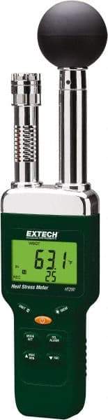 Extech - Thermometer/Hygrometers & Barometers Type: Heat Stress WBGT Meter Minimum Relative Humidity (%): 1 - Industrial Tool & Supply