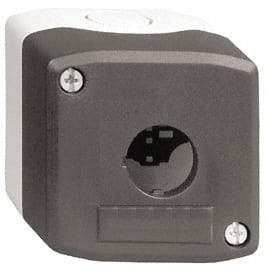Schneider Electric - 1 Hole, 22mm Hole Diameter, Polycarbonate Pushbutton Switch Enclosure - 13, 4X NEMA Rated - Industrial Tool & Supply