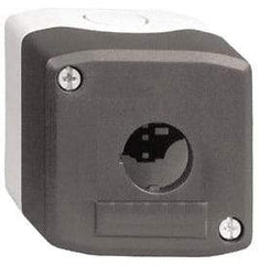 Schneider Electric - 1 Hole, 22mm Hole Diameter, Polycarbonate Pushbutton Switch Enclosure - 13, 4X NEMA Rated - Industrial Tool & Supply