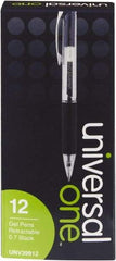 Universal One - Conical Roller Ball Pen - Black - Industrial Tool & Supply