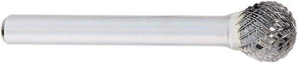 OSG - 9mm Cut Diam, 6mm Shank Diam, Ball Head Burr - Carbide, 50mm OAL - Industrial Tool & Supply