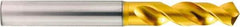 OSG - #32 130° Spiral Flute Vanadium High Speed Steel Screw Machine Drill Bit - TiAlN Finish, Right Hand Cut, 16mm Flute Length, 48mm OAL, Four Facet Point - Industrial Tool & Supply
