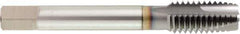 OSG - M10x1.25 Metric Fine 4 Flute TiCN Finish Powdered Metal Straight Flute Machine Tap - Bottoming, Right Hand Thread, 2-15/16" OAL, 1-1/4" Thread Length, D6 Limit, Oversize - Exact Industrial Supply