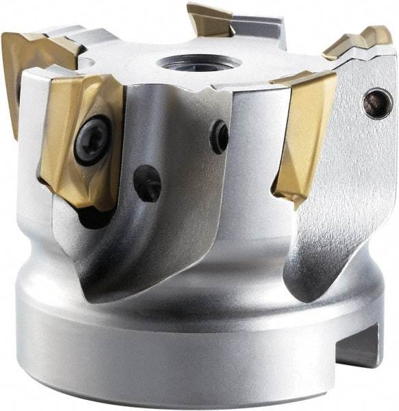 OSG - 10 Inserts, 100mm Cut Diam, 32mm Arbor Diam, Indexable Square-Shoulder Face Mill - 0/90° Lead Angle, 50mm High, ZDKT15... Insert Compatibility, Series PHOENIX-PSE - Industrial Tool & Supply