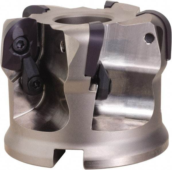 OSG - 4 Inserts, 3.15" Cutter Diam, 0.118" Max Depth of Cut, Indexable High-Feed Face Mill - 1-1/4" Arbor Hole Diam, 2.48" High, DFR20R080M31.7-04 Toolholder, ADMT20.. Inserts, Series PHOENIX-PDR - Industrial Tool & Supply