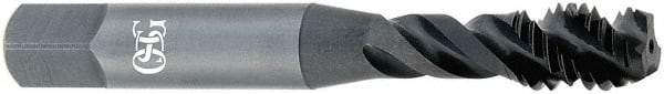 OSG - 7/16-14 UNC 3 Flute Modified Bottoming Spiral Flute Tap - Vanadium High Speed Steel, Bright Finish, 3-5/32" OAL, Right Hand Flute, Right Hand Thread, H5, Series 290 - Industrial Tool & Supply