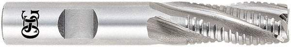 OSG - 2" Diam, 2" LOC, 8 Flute Cobalt Roughing & Finishing Square End Mill - Uncoated, 4-1/2" OAL, 1-1/4" Shank Diam, Weldon Shank, 30° Helix, Centercutting, Regular Length - Industrial Tool & Supply