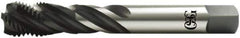 OSG - M33x3.50 Metric Coarse 5 Flute Modified Bottoming Spiral Flute Tap - Vanadium High Speed Steel, Oxide Finish, Right Hand Flute, Right Hand Thread, D10, Series 13117 - Industrial Tool & Supply