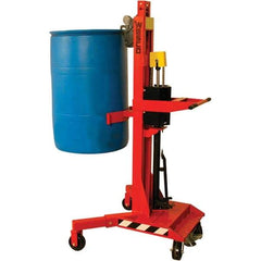 Wesco Industrial Products - 1,100 Lb Load Capacity, 30, 55 & 85 Gal Drum Grab - 41" Wide x 66" High, 4 Steel Wheels - Industrial Tool & Supply