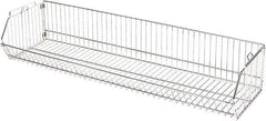 Quantum Storage - 20" Wide, Open Shelving Accessory/Component - Chrome, Chrome Finish, 36" Long, Use with Wire Shelving Units - Industrial Tool & Supply