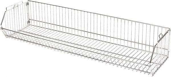 Quantum Storage - 20" Wide, Open Shelving Accessory/Component - Chrome, Chrome Finish, 36" Long, Use with Wire Shelving Units - Industrial Tool & Supply