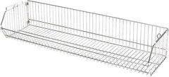 Quantum Storage - 20" Wide, Open Shelving Accessory/Component - Chrome, Chrome Finish, 36" Long, Use with Wire Shelving Units - Industrial Tool & Supply