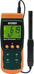 Extech - 32 to 122°F, 5 to 95% Humidity Range, Thermo-Hygrometer - 3% Relative Humidity Accuracy - Industrial Tool & Supply