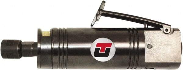 Universal Tool - 1/4" Collet, Straight Handle, Straight Air Die Grinder - 25,000 RPM, Side Exhaust, 5.5 CFM, 1 hp, 90 psi - Industrial Tool & Supply