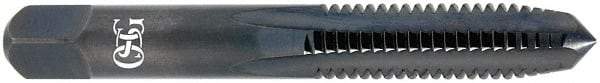 OSG - 1/2-20 UNF 3B 4 Flute Oxide Finish High Speed Steel Straight Flute Standard Hand Tap - Taper, Right Hand Thread, 3-3/8" OAL, 1-21/32" Thread Length, H3 Limit, Oversize - Exact Industrial Supply
