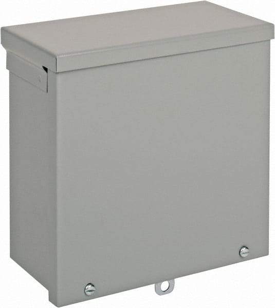 nVent Hoffman - Steel Junction Box Enclosure Screw Flat Cover - NEMA 3R, 8" Wide x 8" High x 4" Deep - Industrial Tool & Supply