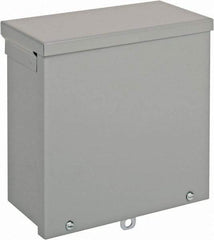 nVent Hoffman - Steel Junction Box Enclosure Screw Flat Cover - NEMA 3R, 8" Wide x 8" High x 4" Deep - Industrial Tool & Supply