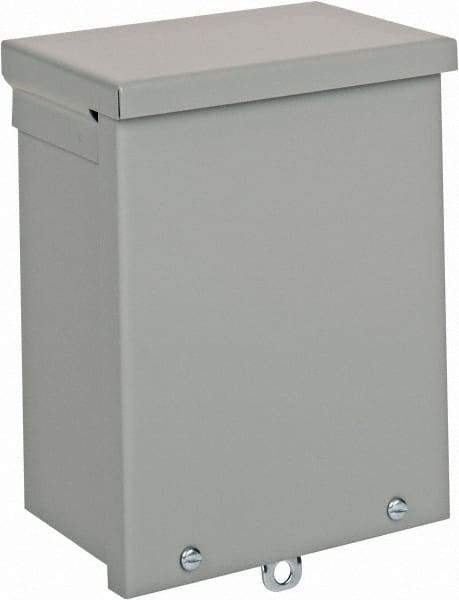 nVent Hoffman - Steel Junction Box Enclosure Screw Flat Cover - NEMA 3R, 6" Wide x 8" High x 4" Deep - Industrial Tool & Supply