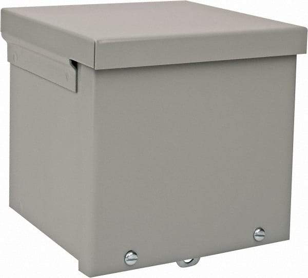 nVent Hoffman - Steel Junction Box Enclosure Screw Flat Cover - NEMA 3R, 6" Wide x 6" High x 6" Deep - Industrial Tool & Supply