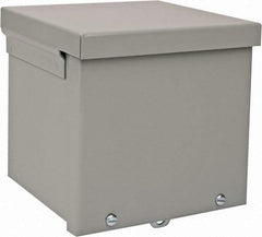 nVent Hoffman - Steel Junction Box Enclosure Screw Flat Cover - NEMA 3R, 6" Wide x 6" High x 6" Deep - Industrial Tool & Supply