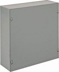 nVent Hoffman - Steel Junction Box Enclosure Screw Flat Cover - NEMA 1, 12" Wide x 12" High x 4" Deep - Industrial Tool & Supply