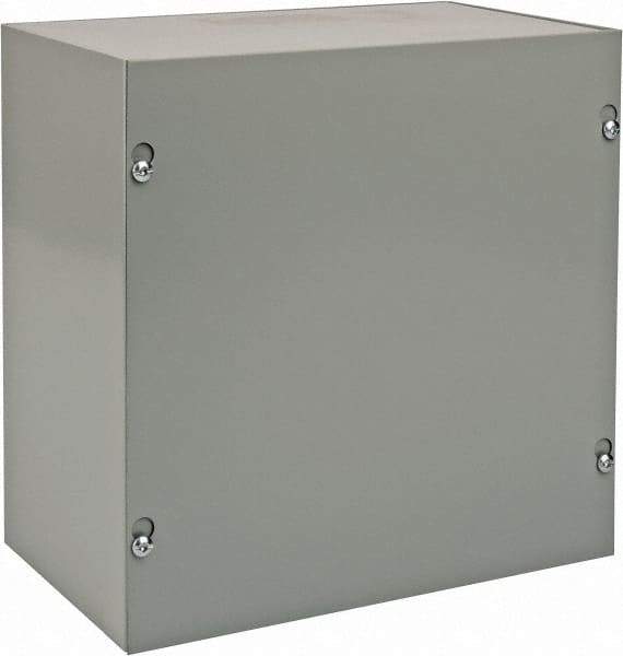 nVent Hoffman - Steel Junction Box Enclosure Screw Flat Cover - NEMA 1, 10" Wide x 10" High x 6" Deep - Industrial Tool & Supply