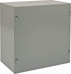 nVent Hoffman - Steel Junction Box Enclosure Screw Flat Cover - NEMA 1, 10" Wide x 10" High x 6" Deep - Industrial Tool & Supply