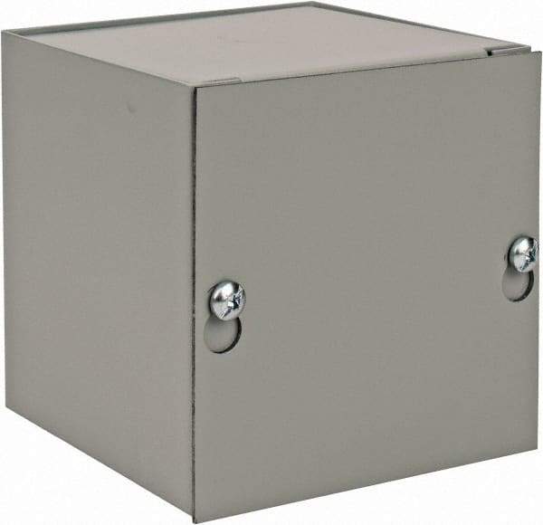 nVent Hoffman - Steel Junction Box Enclosure Screw Flat Cover - NEMA 1, 4" Wide x 4" High x 4" Deep - Industrial Tool & Supply