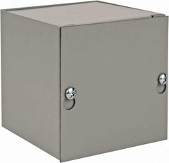 nVent Hoffman - Steel Junction Box Enclosure Screw Flat Cover - NEMA 1, 4" Wide x 4" High x 4" Deep - Industrial Tool & Supply