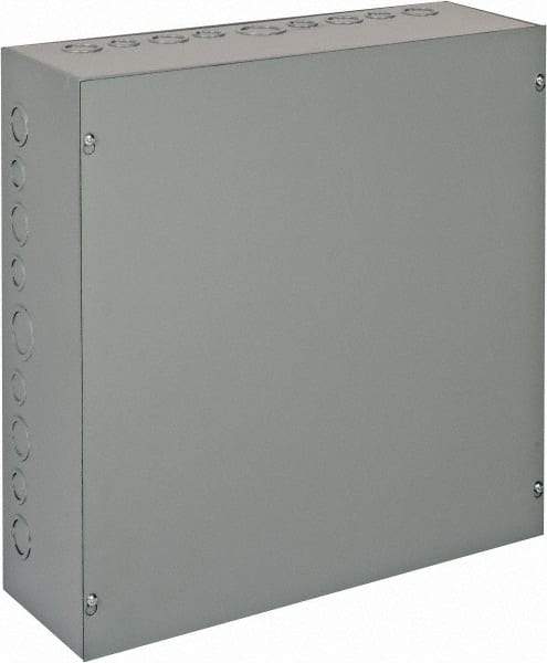 nVent Hoffman - Steel Junction Box Enclosure Screw Flat Cover - NEMA 1, 18" Wide x 18" High x 6" Deep - Industrial Tool & Supply