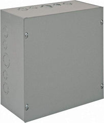 nVent Hoffman - Steel Junction Box Enclosure Screw Flat Cover - NEMA 1, 12" Wide x 12" High x 6" Deep - Industrial Tool & Supply