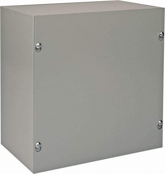 nVent Hoffman - Steel Junction Box Enclosure Screw Flat Cover - NEMA 1, 10" Wide x 10" High x 6" Deep - Industrial Tool & Supply