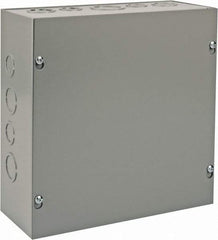 nVent Hoffman - Steel Junction Box Enclosure Screw Flat Cover - NEMA 1, 10" Wide x 10" High x 4" Deep - Industrial Tool & Supply