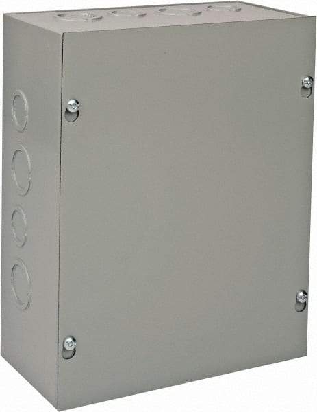 nVent Hoffman - Steel Junction Box Enclosure Screw Flat Cover - NEMA 1, 8" Wide x 10" High x 4" Deep - Industrial Tool & Supply