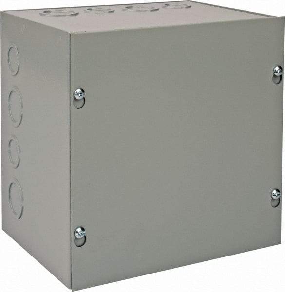 nVent Hoffman - Steel Junction Box Enclosure Screw Flat Cover - NEMA 1, 8" Wide x 8" High x 6" Deep - Industrial Tool & Supply