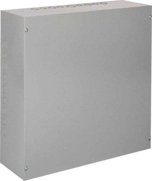 nVent Hoffman - Steel Junction Box Enclosure Screw Flat Cover - NEMA 1, 24" Wide x 24" High x 8" Deep - Industrial Tool & Supply
