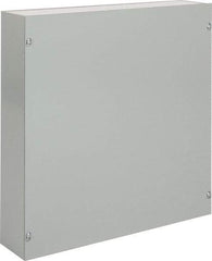 nVent Hoffman - Steel Junction Box Enclosure Screw Flat Cover - NEMA 1, 18" Wide x 18" High x 4" Deep - Industrial Tool & Supply
