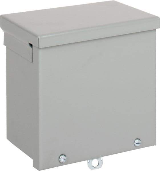 nVent Hoffman - Steel Junction Box Enclosure Screw Flat Cover - NEMA 3R, 6" Wide x 6" High x 4" Deep - Industrial Tool & Supply