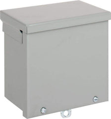 nVent Hoffman - Steel Junction Box Enclosure Screw Flat Cover - NEMA 3R, 6" Wide x 6" High x 4" Deep - Industrial Tool & Supply