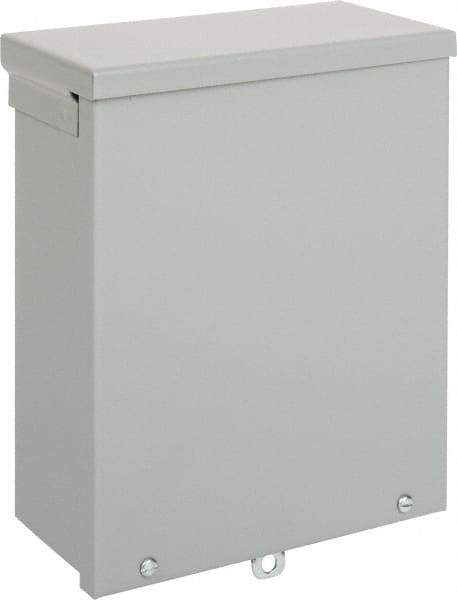 nVent Hoffman - Steel Junction Box Enclosure Screw Flat Cover - NEMA 3R, 8" Wide x 10" High x 4" Deep - Industrial Tool & Supply